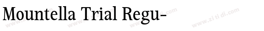 Mountella Trial Regu字体转换